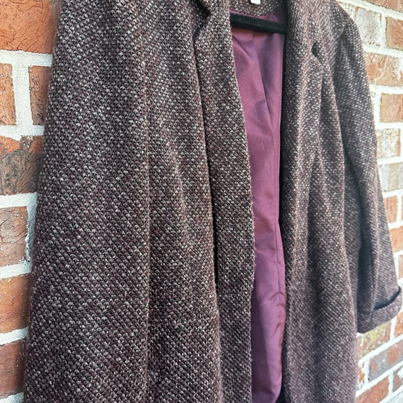 Lauren Conrad Womens Large Blazer Jacket Burgundy Tweed Lined Pockets career - Picture 3 of 8